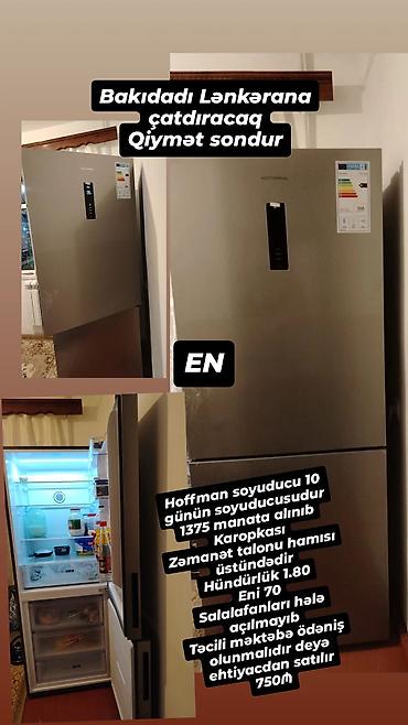 kontakt home ütü: Yeni 2 qapılı Hoffman Soyuducu Satılır, rəng - Boz — 1