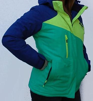 Ski jakne: Zimska/ski jakna – žensko - Trobojni dizajn: tamnoplava, limeta i — 9
