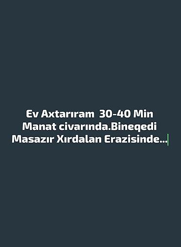 ev menzil: Binəqədi, Masazır, Xırdalan əraziləri Tələblər: - Ailə üçün rahat — 1