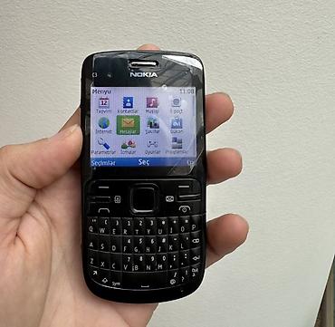 nokia adapteri: Nokia C3, < 2 GB Memory Capacity, rəng - Qara, Düyməli — 2