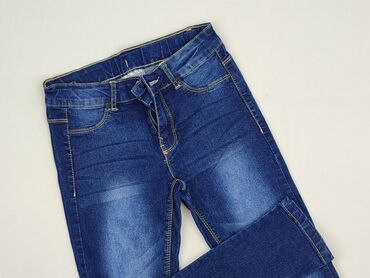 woskowane spodnie z wysokim stanem: Jeans, Destination, 9 years, 128/134, condition - Very good