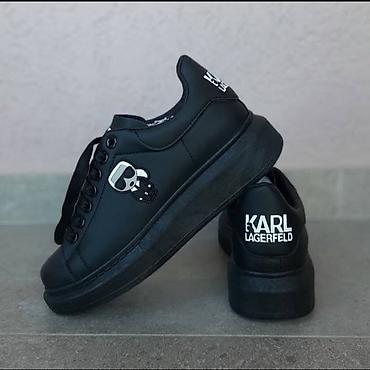 decathlon papuce: Karl Lagerfeld ženske patike – crne - Model: niske patike sa — 1