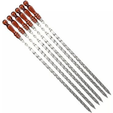 Şişlər: Təmiz nerj şişlər 70 sm taxta qulp. Paslanmaz şişlər həm tikə həm — 9