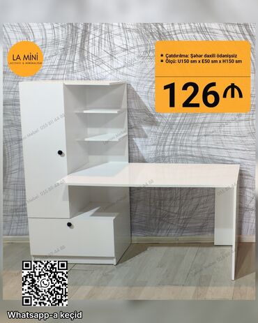 барный стол на кухню: Kompüter masası, Yeni, Açılmayan, Laminat, Künc masa