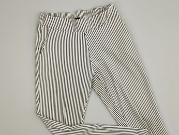 woskowane spodnie z wysokim stanem h m: Material trousers for women, size S (EU 36)