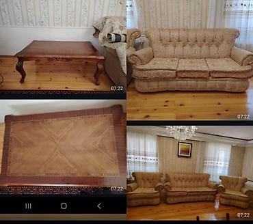 Klassik üslubda qonaq otağı dəsti - Dəst: 1 üçlü divan, 2 ədəd