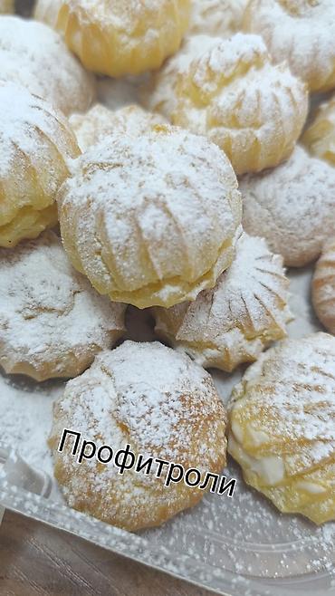 Выпечка, хлебобулочные изделия: Домашняя кондитерская выпечка - Заварные кольца: нежное заварное — 6