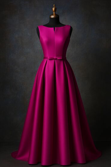 вечерние платья в баку на прокат: Zərif ziyafət donu – fuksiya rəngi - Model: qolsuz, yuxarı hissəsi