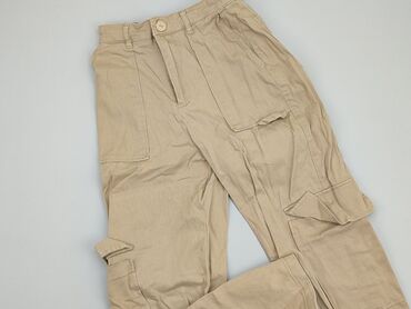 skórzane spódnice brązowa: Spodnie Cargo Damskie, SinSay, XS, stan - Dobry