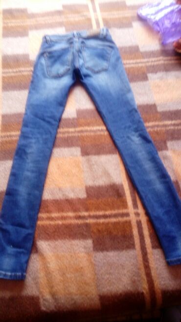 zenske pantalone sa dzepovima sa strane: 26, Teksas, Normalan struk