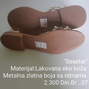 Sandale: Seastar sandale - Materijal: lakovana eko koža - Boja: metalna zlatna — 9