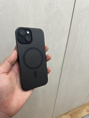 mini iphone: IPhone 15, Б/у, 128 ГБ, Черный, Защитное стекло, Чехол, 85 % — 1