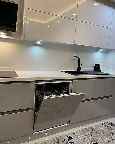 Sifarişlə mətbəx mebeli: Sifarişlə mətbəx dəsti, Özü çəkən petlələr, Mat laminat, Kredit yoxdur, Pulsuz çatdırılma, Rayonlara çatdırılma — 4