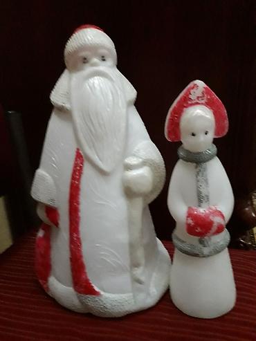 Көркөм өнөр жана коллекциялоо: Винтажные новогодние Дед Мороз и Снегурочка сделаны из — 1
