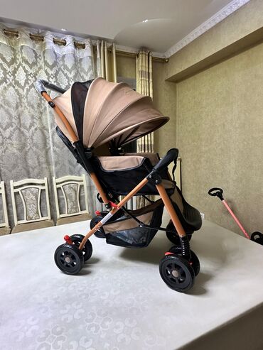 детская коляска для двойни: Коляска, цвет - Коричневый, Новый
