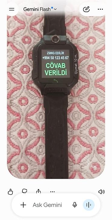 casio saatları: İşlənmiş, Smart saat, Smart, Sim kart, rəng - Qara — 1