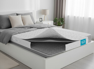 оптом матрас: Матрас средней жесткости с пружинным блоком Bonnel. Высота матраса