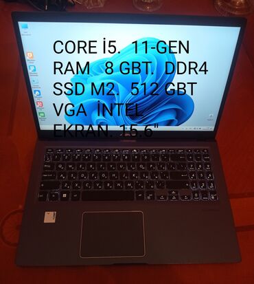 asus netbuk: İşlənmiş ASUS 15.6 ", Intel Core i5, 512 GB, Ünvandan götürmə