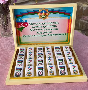 xonça qabları: Esger sokolad xoncasi sifarisle hazirlanir.Sifarisler en az 1-2 gun