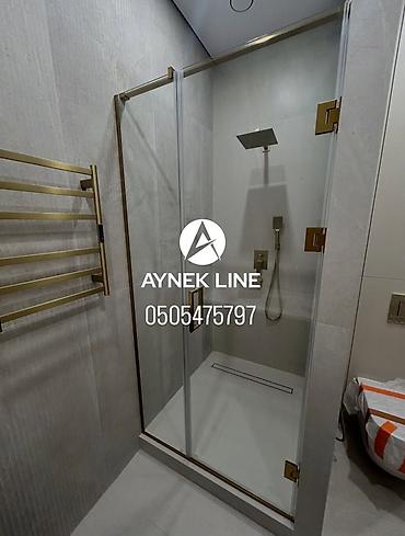 Стеклянная душевая перегородка AYNEK LINE - Конструкция: раздвижная