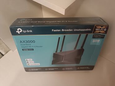 modem outdoor: TP-Link AX3000 Dual Band Gigabit Wi-Fi 6 Router. Bu router daha