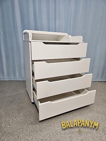 Детский комод: Детский комод, С пеленальным столиком, ЛДСП, цвет - Белый — 3