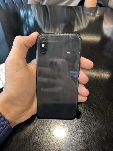 айфон ис: IPhone X, Колдонулган, 64 ГБ, Кара, 100 %