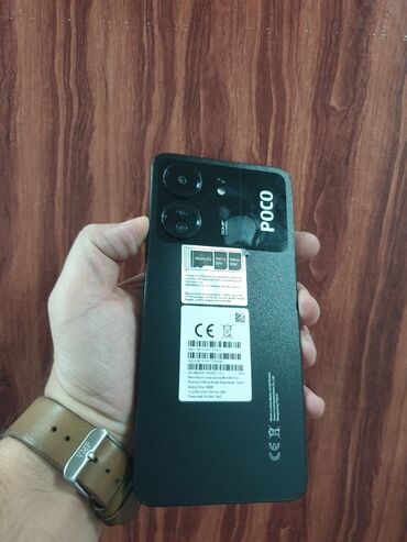 телефон fly fs518 cirrus 13: Poco C65, 256 GB, rəng - Qara, Zəmanət, Sensor, Barmaq izi