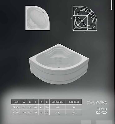 hamam kabini: Yeni Vanna, Akril, Ödənişli çatdırılma — 1