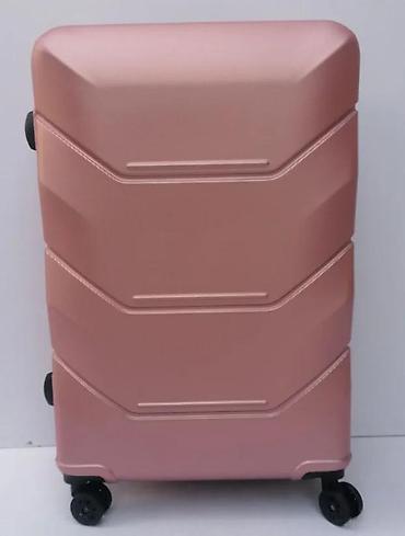 Putni koferi i torbe: Tvrdi kofer na točkiće – ružičasto-zlatni (rose gold) - Materijal — 1