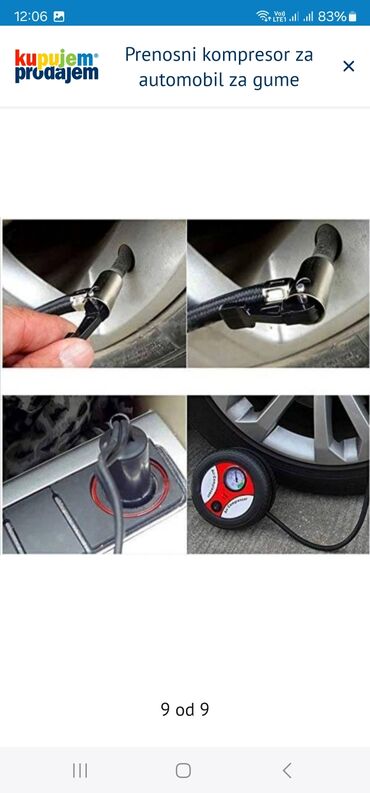 Auto oprema: Mini kompresor u obliku gume tocka 18bari tyre aircompressor m i n i  — 9