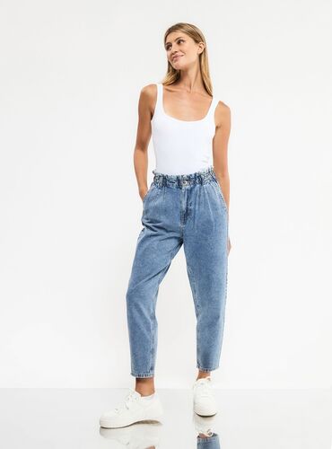 дешевле джинсы: Мом, Terranova, Высокая талия