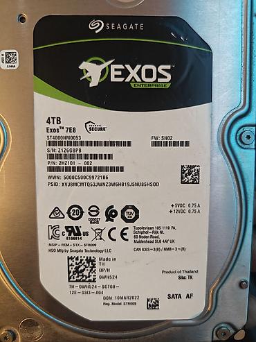 ddr5 32: Жесткий диск Seagate Exos Enterprise 4TB (ST4000NM0053) есть 3 штуки - — 2