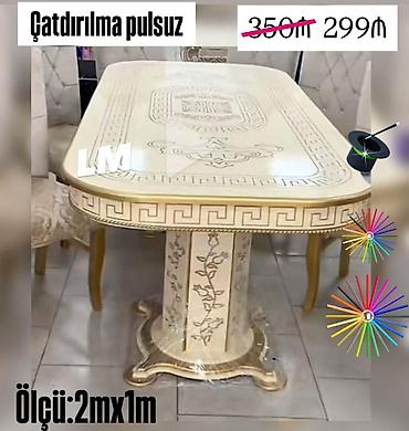 mebel bəzəmək: Zövqlü yemək masası – klassik dizayn - Dairəvi künclü, ovala yaxın — 1