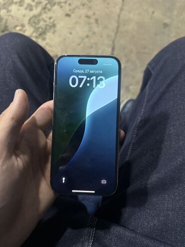 14 про мах айфон: IPhone 15 Pro, Колдонулган, 256 ГБ, Natural Titanium, Куту, 88 %