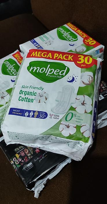 Kağız salfetlər: Molped Pure & Soft gecə gigiyenik bezləri – Mega Pack 30 ədəd. - — 1