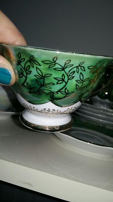 çay servis: Çay dəsti, rəng - Yaşıl — 3
