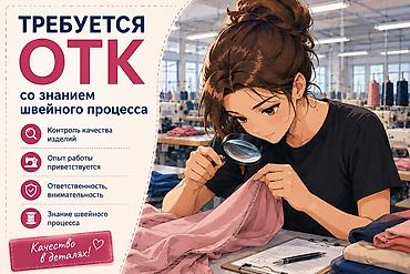 Тигүү иши: Техникалык көзөмөл оператору, Район: Кызыл Аскер, Төлөм: Жума сайын, Иш тартиби: Алты күндүк, Иш тажрыйбасы: 3-5 жылдык тажрыйба — 5