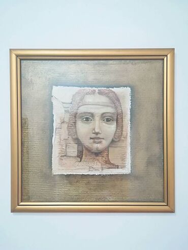 kosovka devojka ulje na platnu: Slika, 54 x 54 cm, Novo