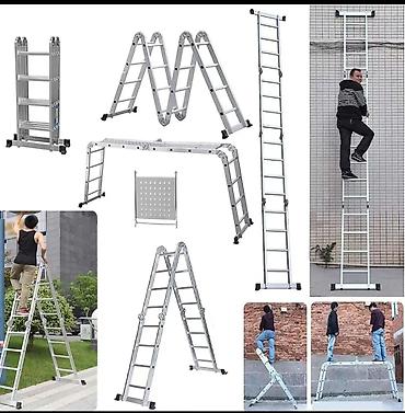 nerdivan nedir: Çoxfunksiyalı alüminium qatlanan nərdivan - Material: yüngül və — 1