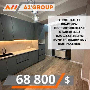 Продажа квартир: 1 комната, 34 м², Элитка, 10 этаж, Евроремонт