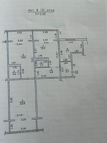 бишкек квартиры: 3 комнаты, 78 м², Улан-2 мкр 3 этаж, Свежий ремонт — 10