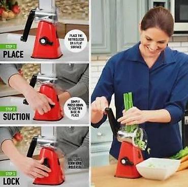 Ostala kuhinjska oprema: Ručna rotaciona seckalica/rendalo sa usisnom bazom - — 23