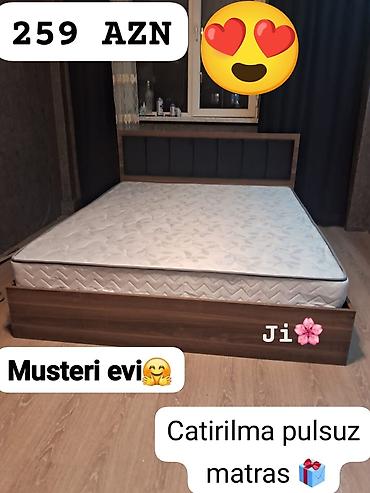 zerif cay: Yeni, İkinəfərlik çarpayı, Bazasız, Matras ilə, Siyirməsiz — 1