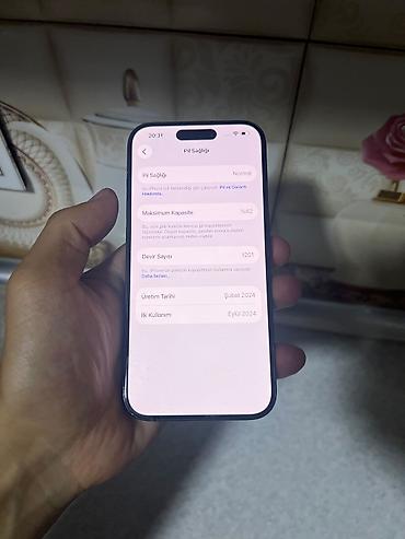 world z war: IPhone 15 Pro, 128 GB, Black Titanium, Simsiz şarj, Face ID, Sənədlərlə — 3