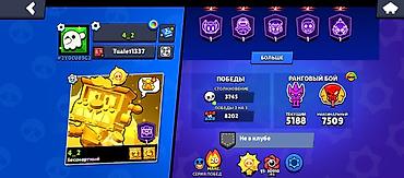Другие игры и приставки: Аккаунт Brawl Stars Основное: - Путь к славе: 76 649 трофеев (рекорд — 3