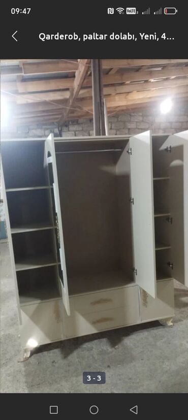 Dolablar: Yeni, 4 qapılı Düz dolab, Dolab-asılqan — 2