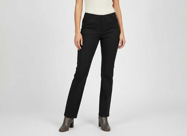 dżinsy do marynarki: Material trousers for women, size L