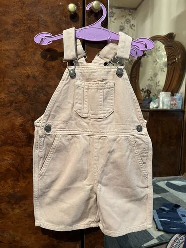 джинсовый комбез: Комплект, цвет - Бежевый, Новый