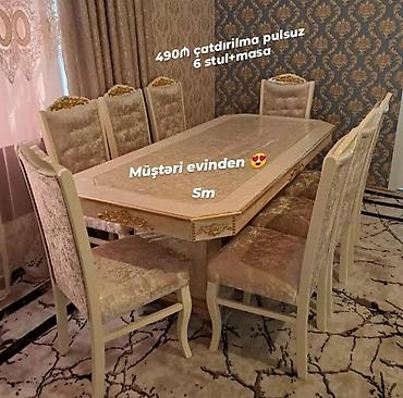 Masa və oturacaq dəstləri: 🇹🇷Turkiye istehsali. Metbex masa desti Masa 4 oturacaq Masa 80*130 — 16